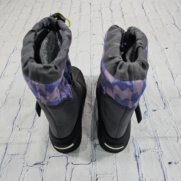 Columbia WOMENS YOUTH SZ 6 Powderbug Plus II Print Snow Boot Waterproof Purple - Picture 8 of 11